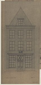 217661 Aanzicht van de voorgevel van het pand Neude 1 te Utrecht (gewijzigde toestand).